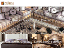 Tablet Screenshot of milanoitalianfurniture.com